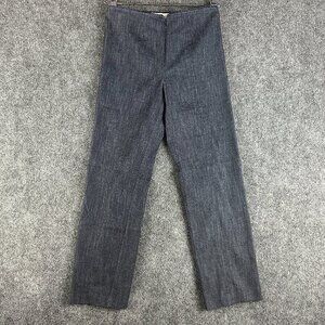 Joseph Ribkoff Pants Womens 2 Blue Stretch Flat Front Straight Denim Look